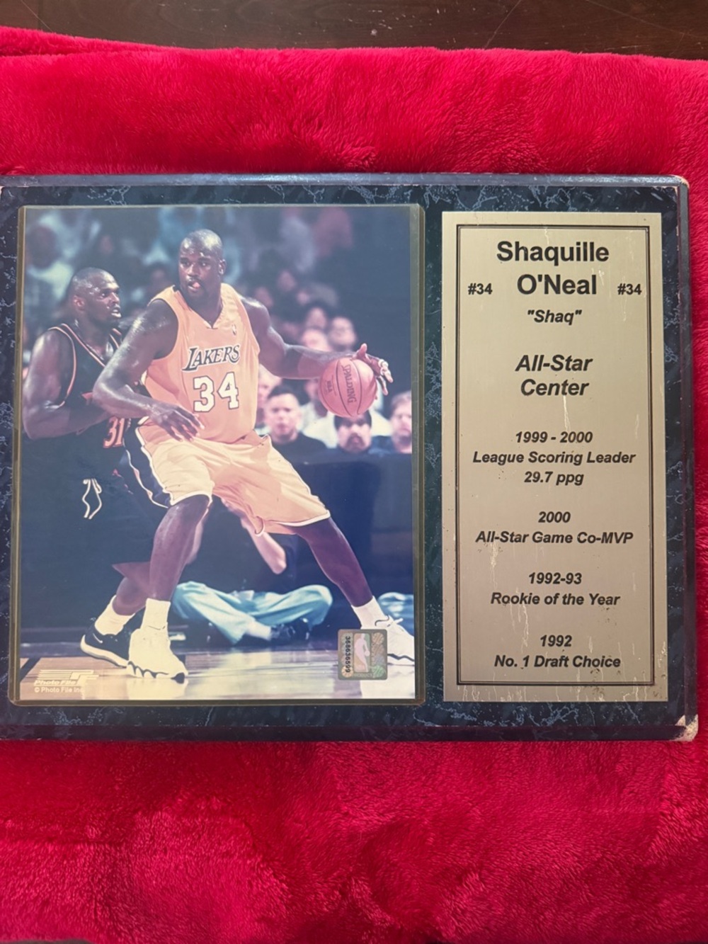 Shaquille O'Neal Lakers "Shaq" Career Highlights Commemorative Plaque